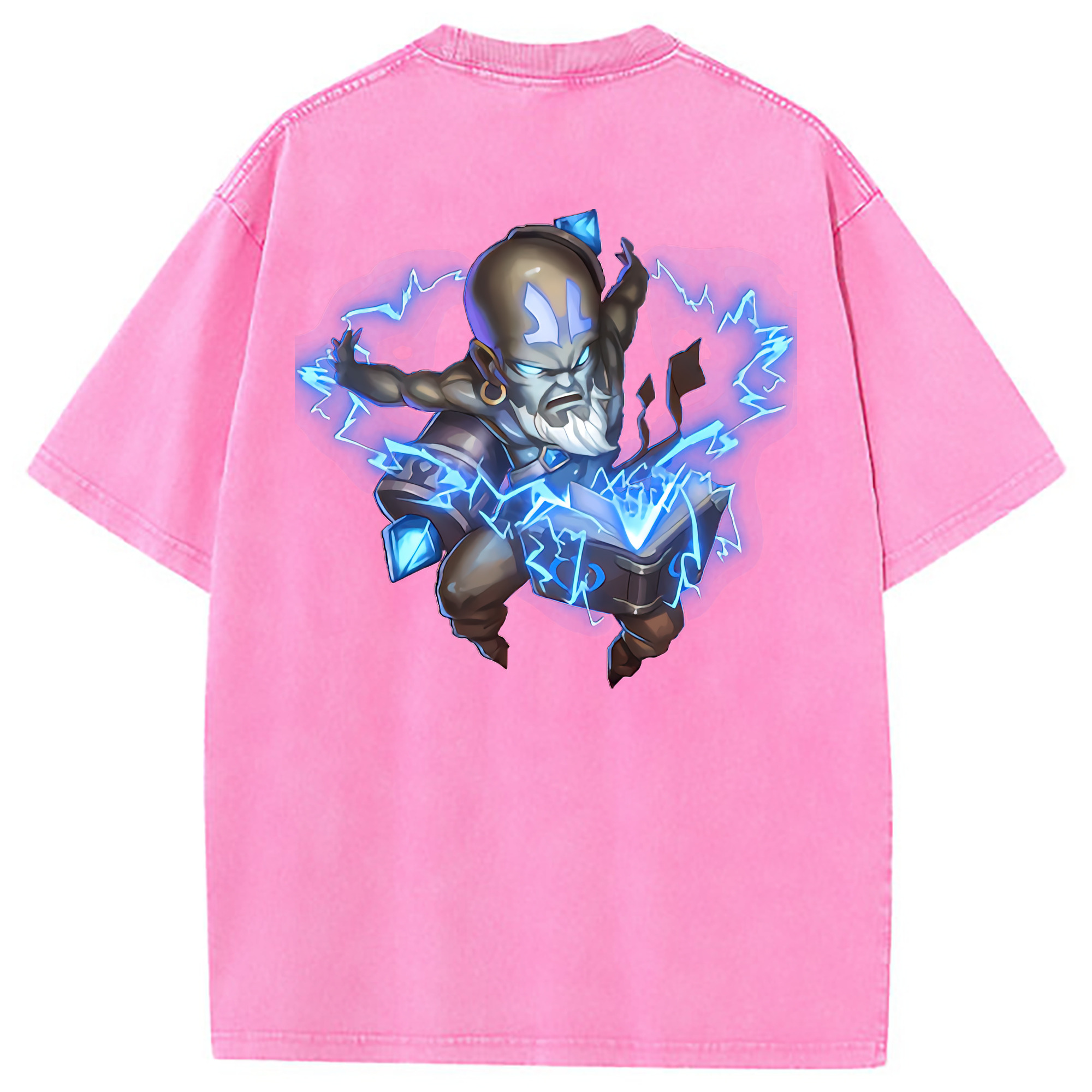 （画像用） リーグ・オブ・レジェンド League of Legends LOL 綿100% ヴィンテージ風 半袖Tシャツ（背面プリント）
